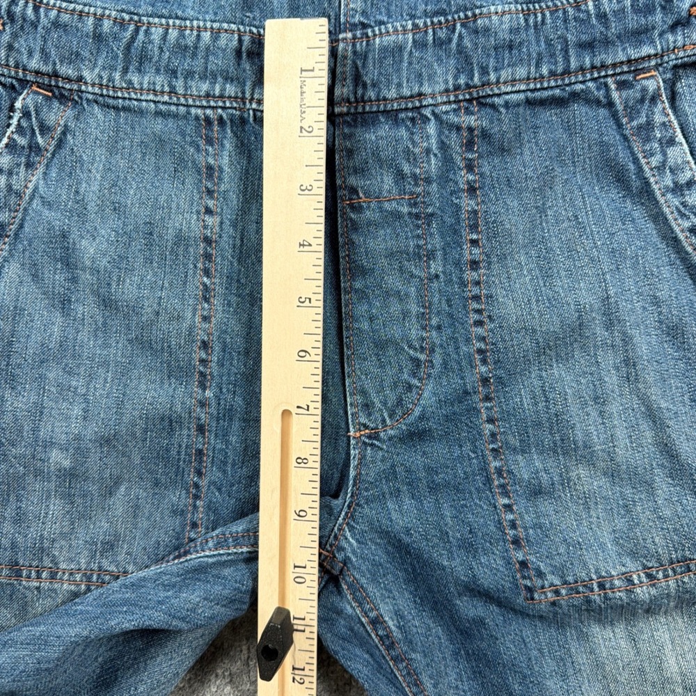 Gap Cropped Slouch Overalls Womens XS Medium Indigo Blue Denim Bib Adjustable - Picture 11 of 15